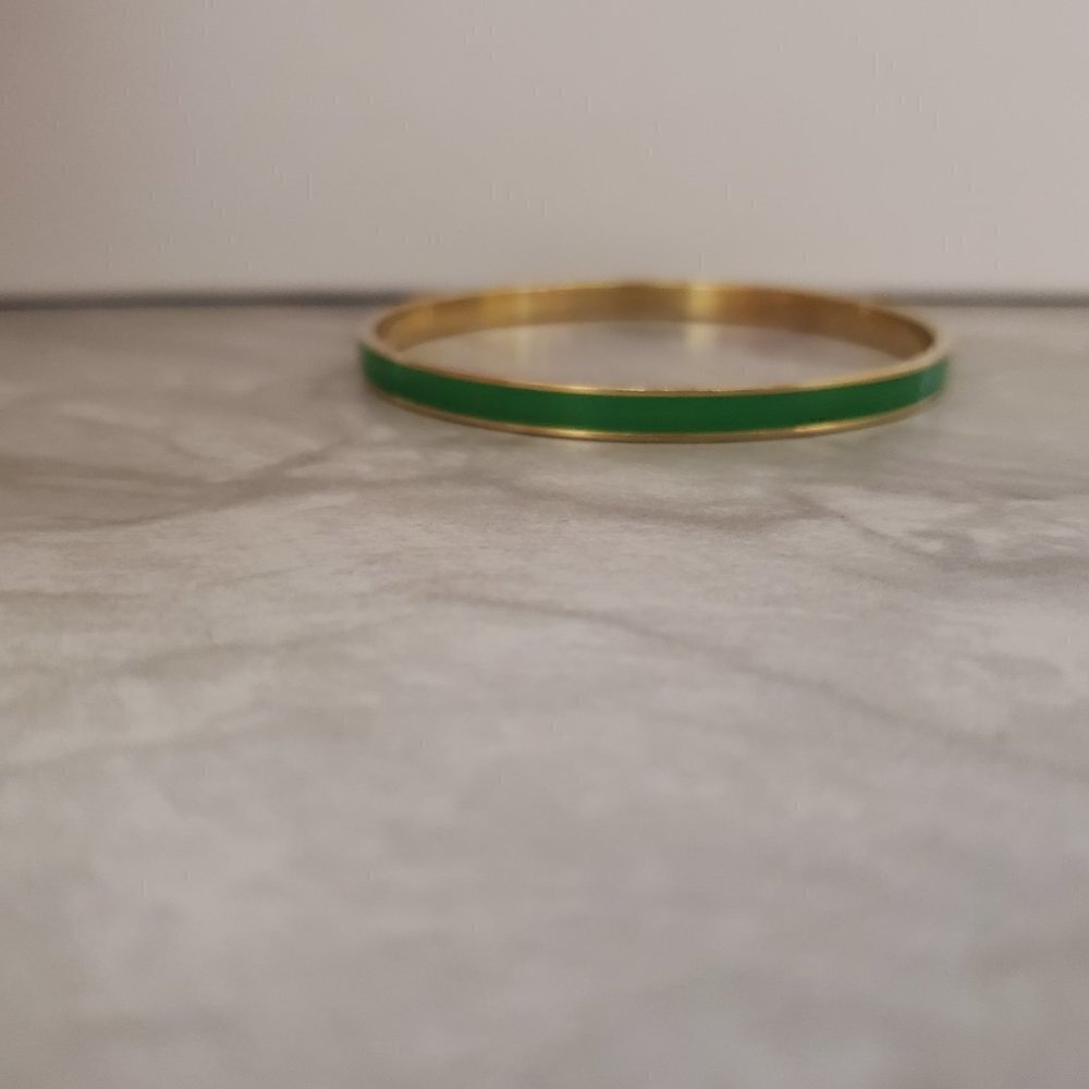 💚 Vintage Y2k 00s 2000's J. Crew Bright Spring Green Skinny Bangle 💚 - Picture 2 of 9